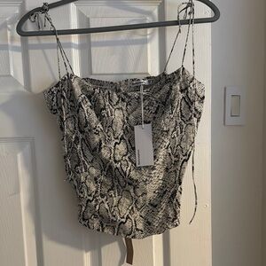 REFORMATION Snake Print Women's Top